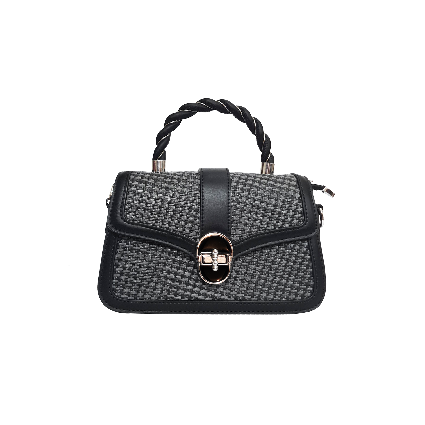 Velisse Noir Tweed Satchel