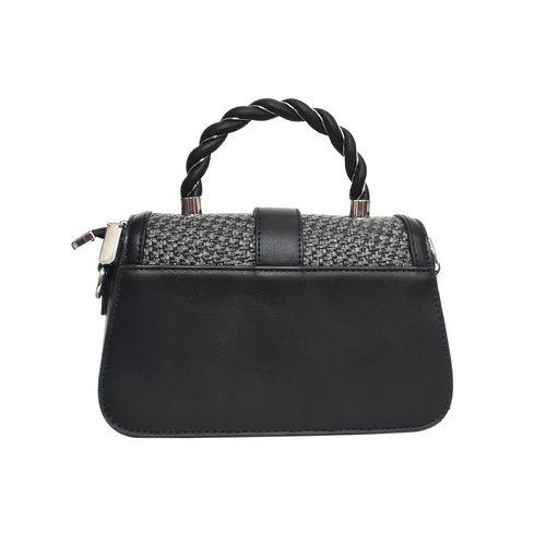 Velisse Noir Tweed Satchel